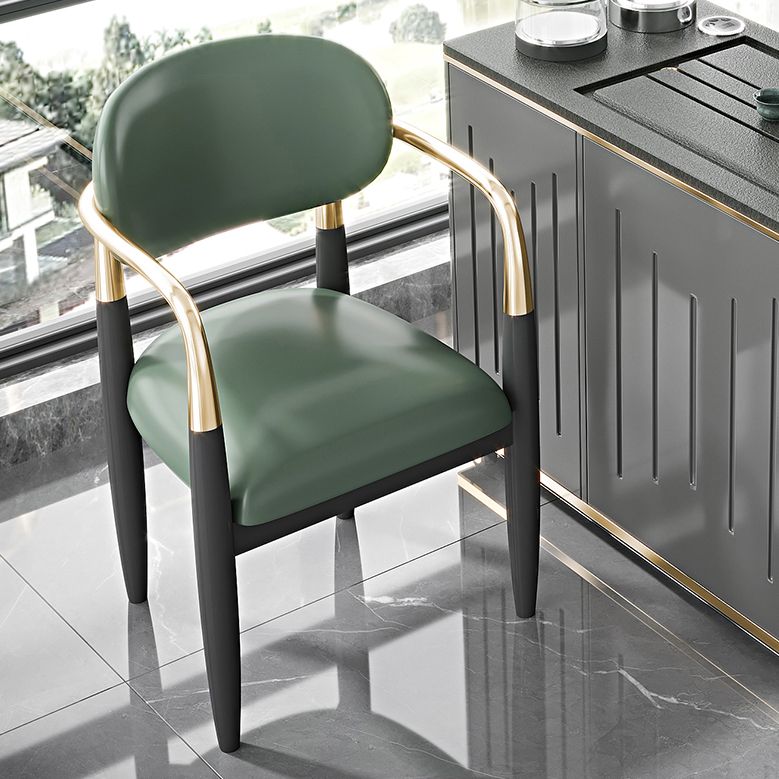 Contemporary Style Arm Chair Metal Dining Room Chair for Home
