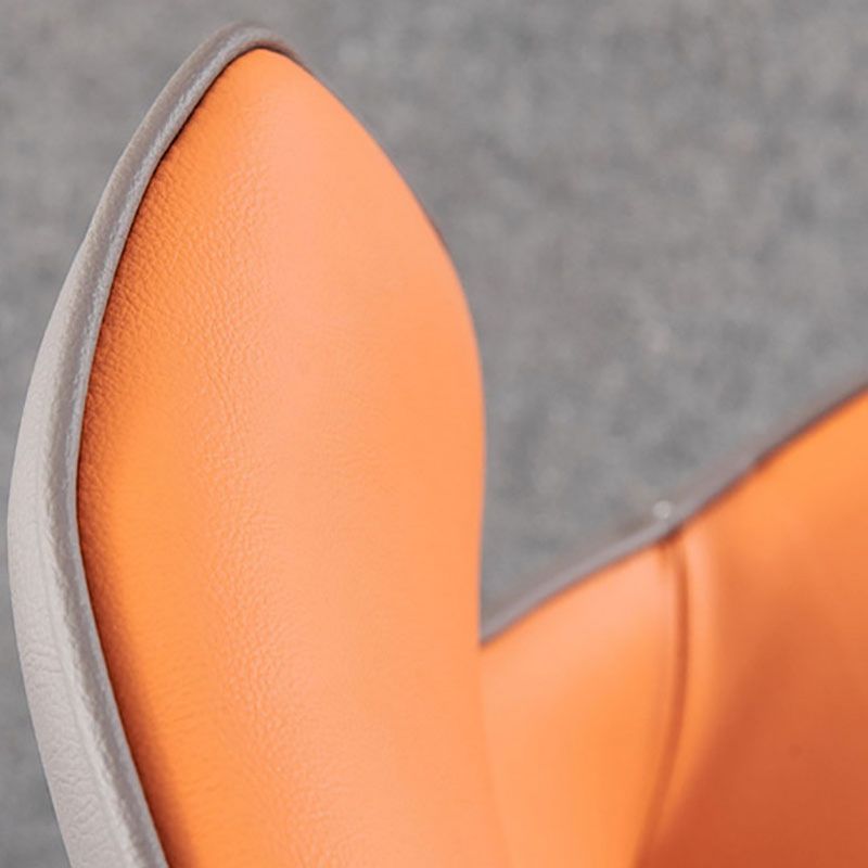 Leather Dining Side Chair Contemporary Style Wingback Parsons Arm Chairs