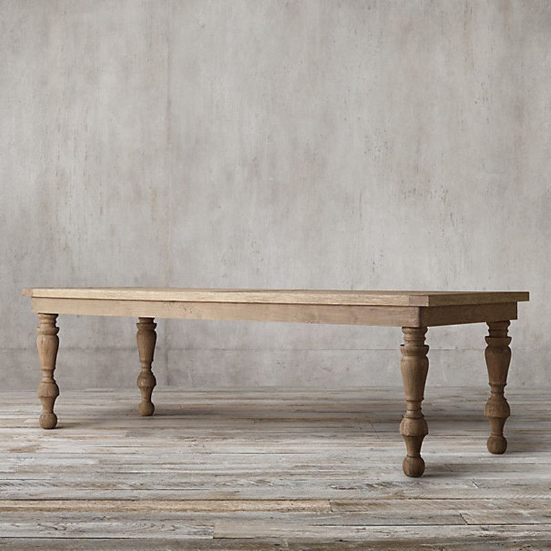 Mesa de comedor rectangular de madera de pino moderna con 4 patas para restaurante