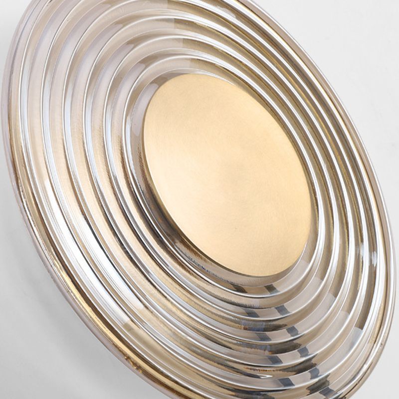 Single Modern Brass Wall Mounted Sconce LED Glass Wall Light for Living Room