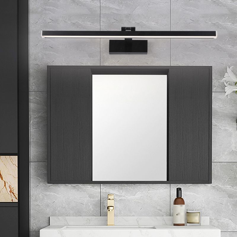 Moderner Stil linearer Wandleuchten Beleuchtung Metall LED Badezimmer Wandleuchte in Schwarz