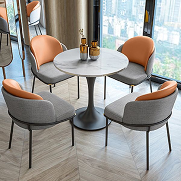 Modern Style Marble Dining Table Set White 1/2/4/5 Pieces Dining Set for Home Use