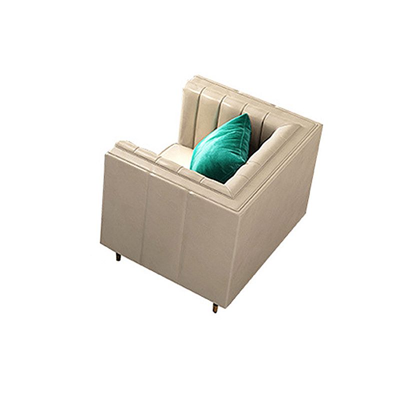 Genuine Leather Tuxedo Arm Sofa Contemporary Tight Back Standard Sofa