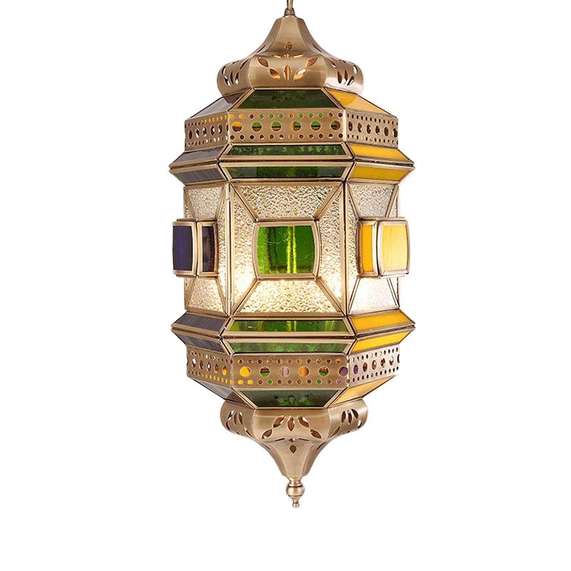 Lampadario a pendente corridoio esagonale lampadario arabo in metallo arabo 4 luci finitura a sospensione del soffitto