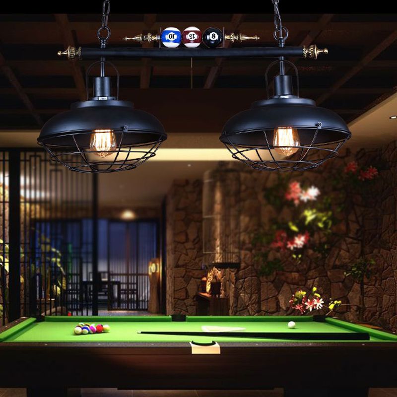 Industrial Style Hanging Lamp Dome Shade Island Light Fixture for Bar (Included Balls)