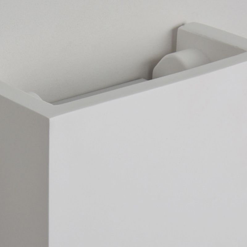 Metal Square Wall Light Fixture Minimalist in White for Bedroom