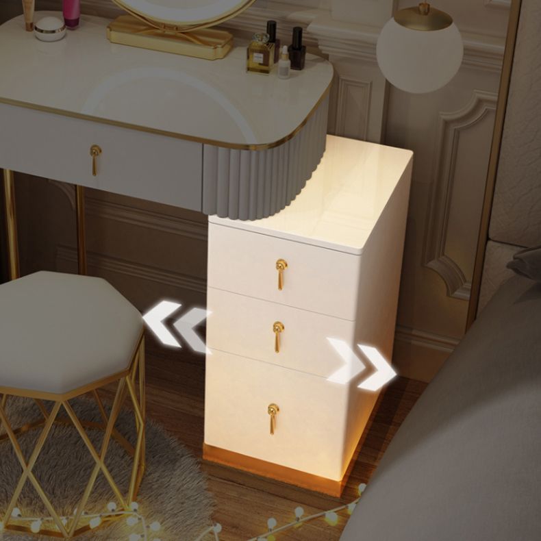 Solid Wood Makeup Vanity Desk Lighted Mirror Makeup Vanity Set