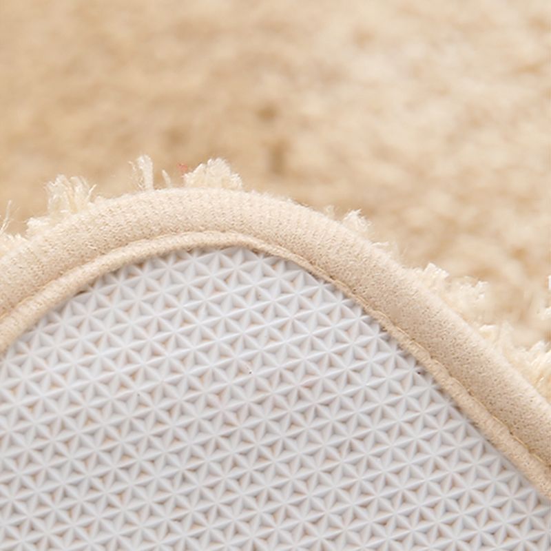 Moderner runder fester Farbe Teppich lässig Innenteppich Polyster Fleckenresistent Bereiche Teppich für Wohnzimmer