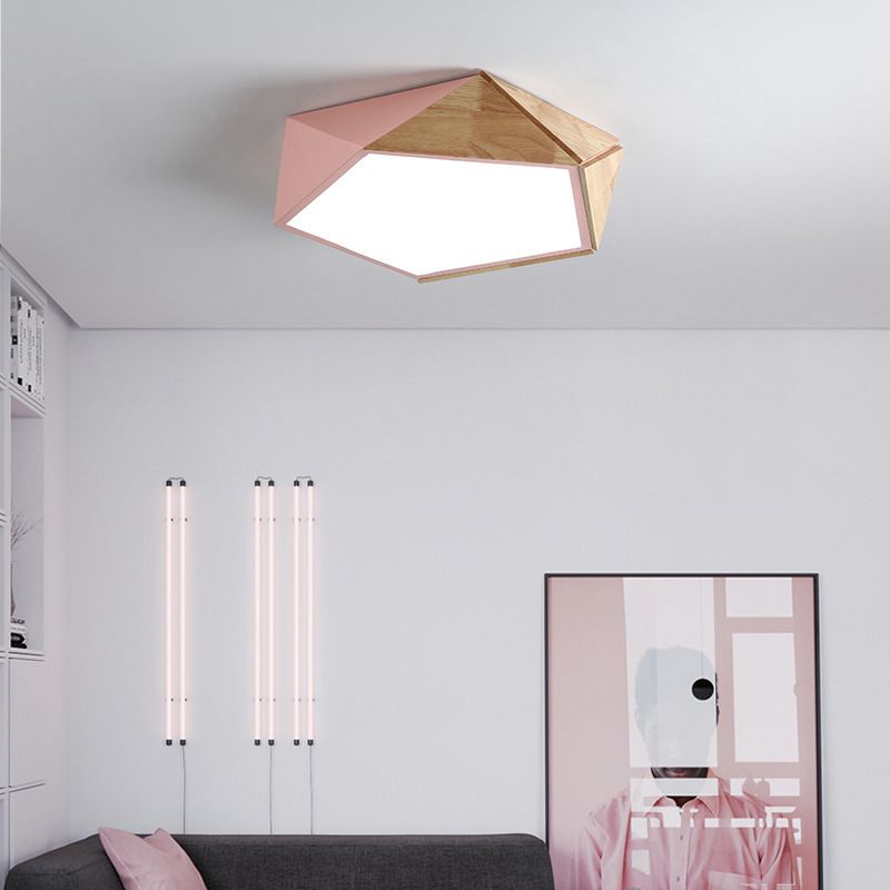 Nordic Style Kleurrijke Macaron Flush Mount Plafond Licht voor Kid's Room