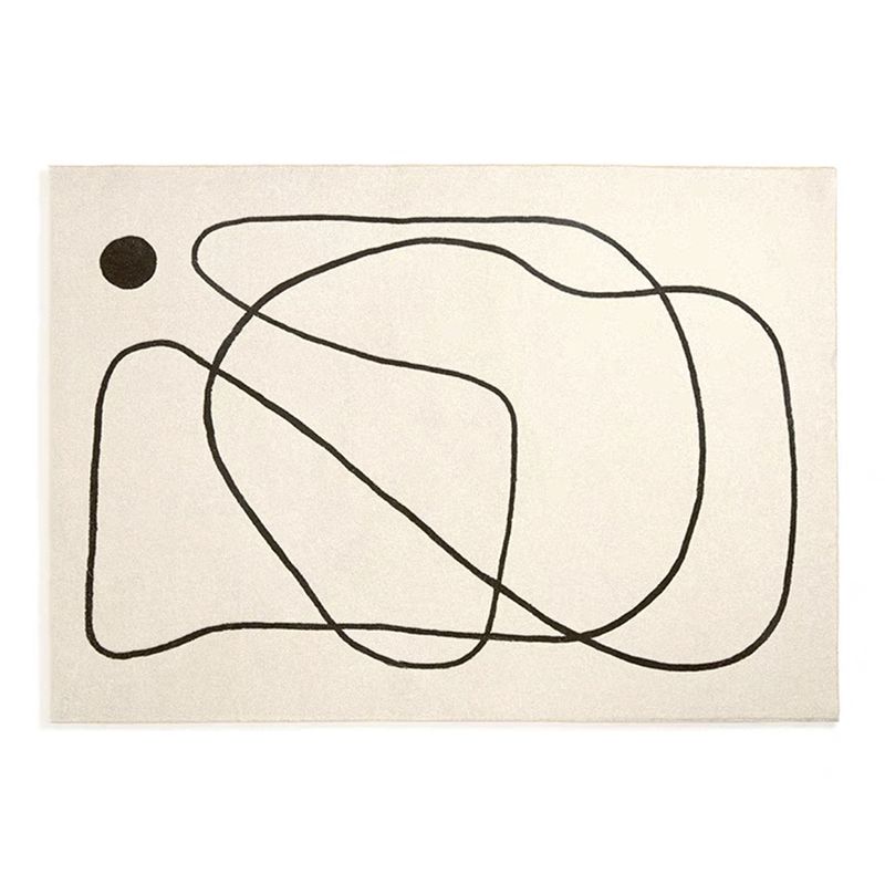 Tapis de ligne d'abricot Polyester Tapis de taches de teinture pour le salon
