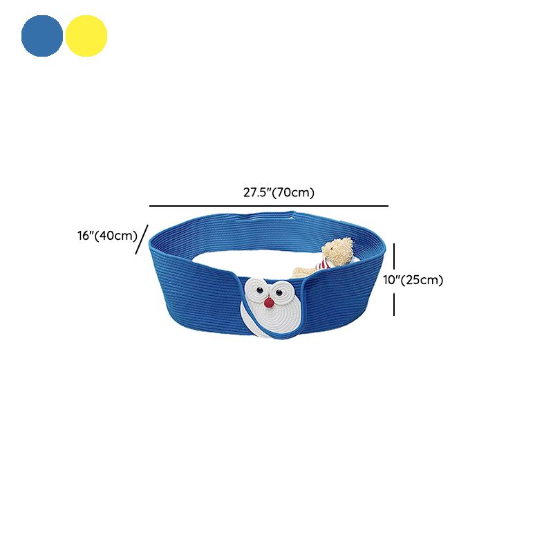 Contemporary Oval Portable Carrier Moses Basket in Yellow/Blue for Baby