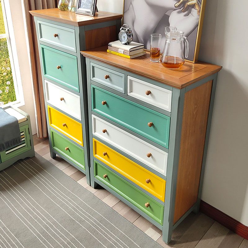 Bedroom Nautical Storage Chest 16" Wide Wooden Chest with Drawers