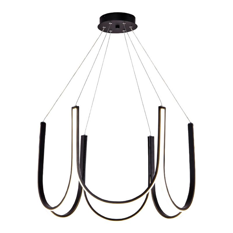 Lámpara de lámpara de metal de forma de U iluminación de lámparas LED modernas para sala de estar