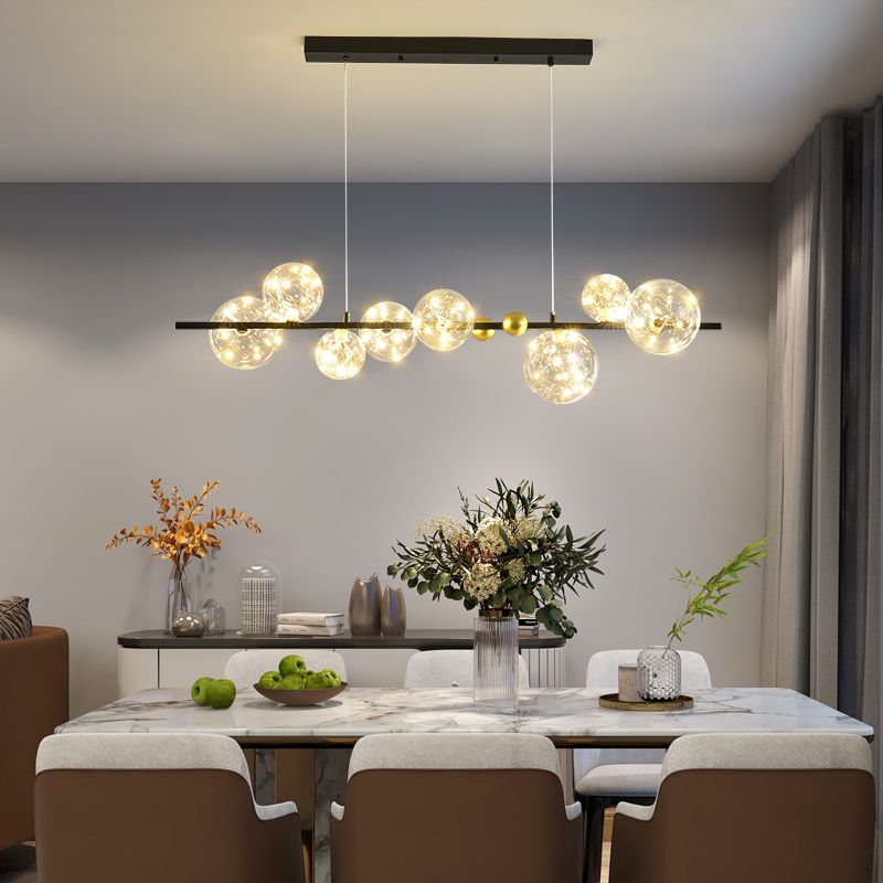 Modern Dining Pendant Lamp Fixture Kitchen Dining Room Glass Shade Hanging Light