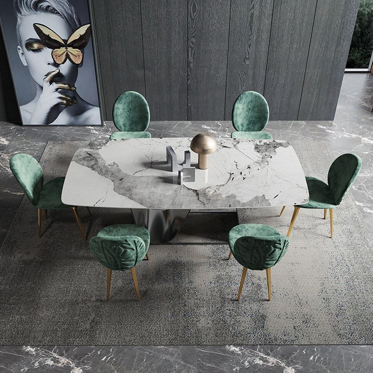 1/4/5/7 Pieces Dining Set Rectangle White Dining Table Set for Home Use