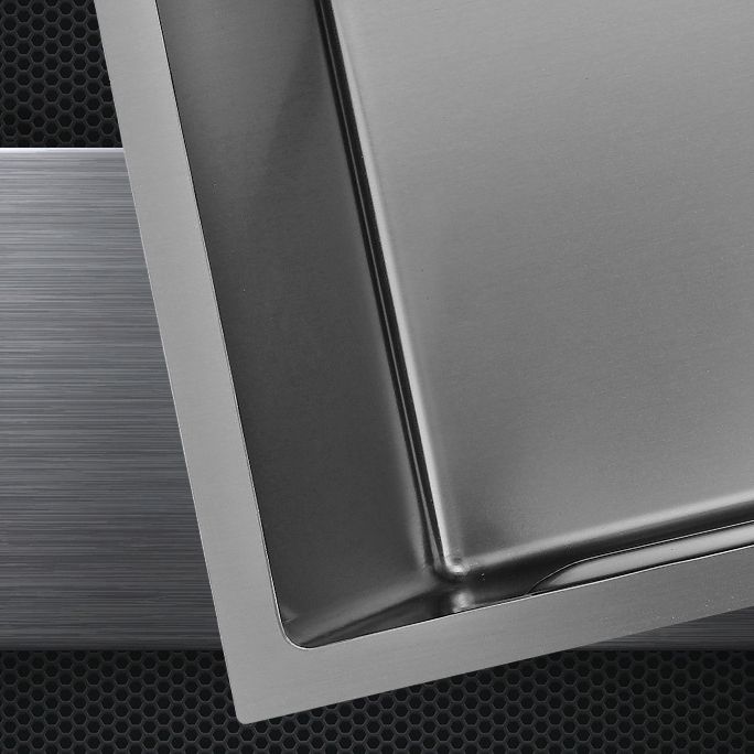 Modern Kitchen Sink Stainless Steel Noise-cancelling Drop-In Kitchen Sink with Faucet