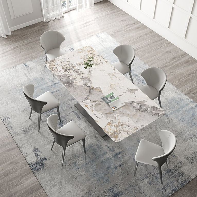 Designer Style Sintered Stone Top Dining Set 1/2/4/5/7 Pieces Dining Table with Chairs
