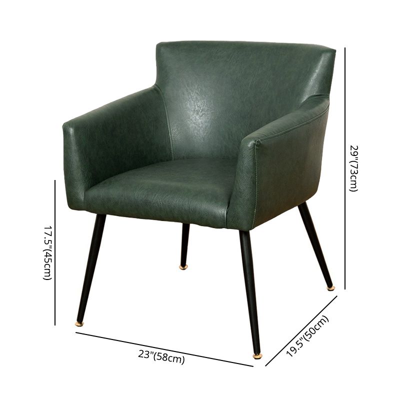 Contemporary Chairs Kitchen Parsons Dining Armchair with Carbon Steel Legs