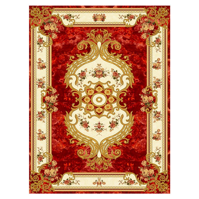 Multicolored Novelty Rug Cotton Blend Plaid Patterned Area Carpet Non-Slip Pet Friendly Indoor Rug for Living Room