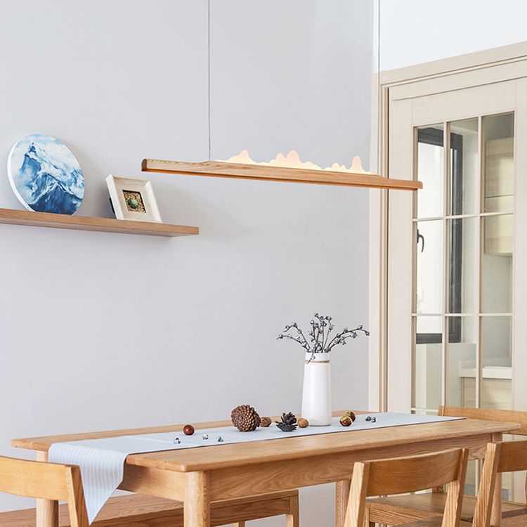 Idées d'éclairage à l'île LED moderne nordique lampe à lustre linéaire pour salle à manger