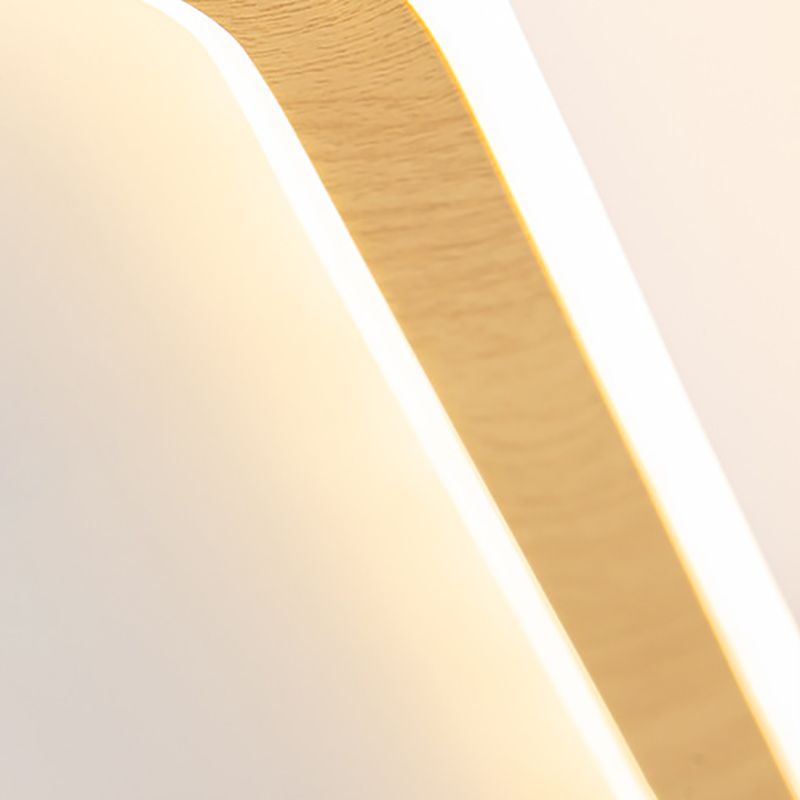 Plafoniera da incasso a soffitto in stile nordico Plafoniera da incasso a LED in legno geometrico per camera da letto