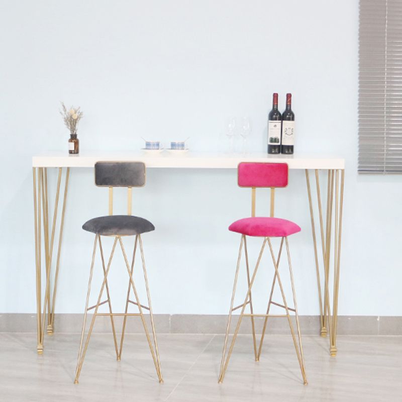 Modern Rectangle Solid Wood Bar Height Pub Table for Living Room