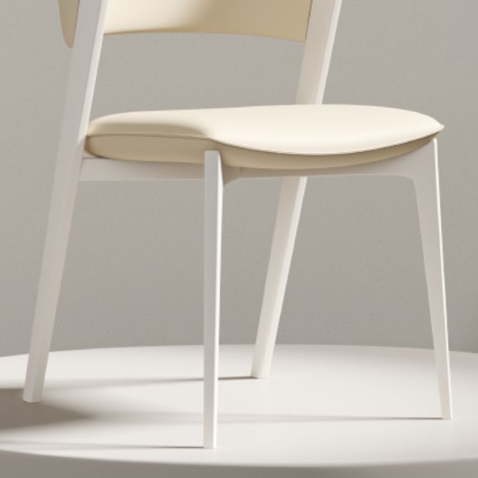 White Legs Modern Open Back Upholstered Dining and Accent Chairs