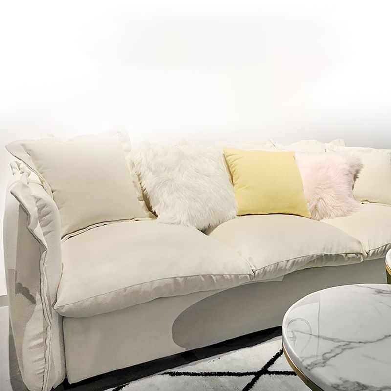 Contemporary Tuxedo Arm Standard Sofa Fabric Cushions Seating