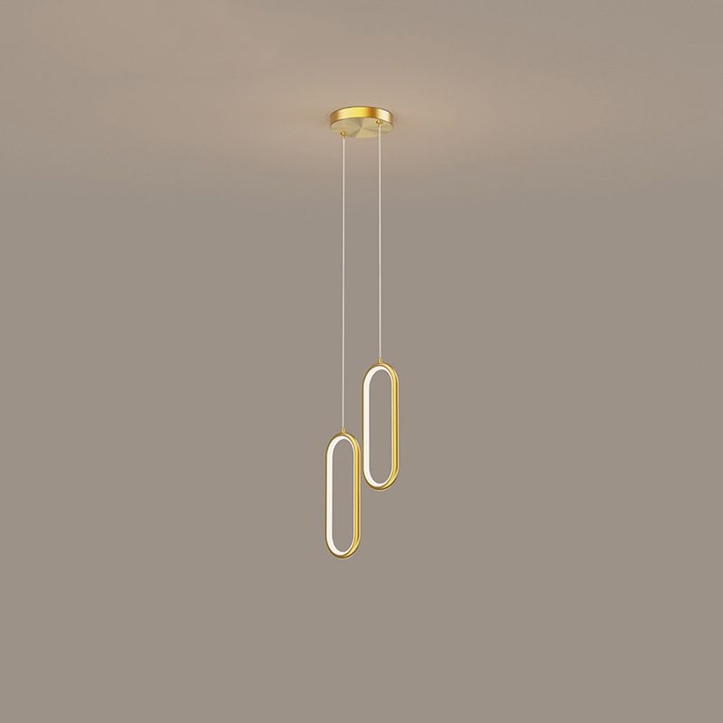 Geometric Metal Suspended Lighting Fixture Modern Style Pendant Lighting Fixtures