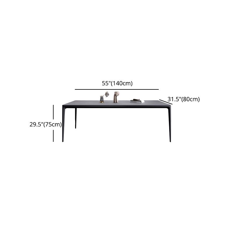 Modern 1/4/5/6 Pieces Aluminium Dinette Set with Sintered Stone Top Dining Table Set