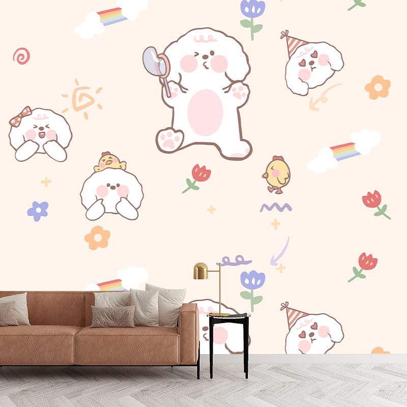 Cartoon Animals Wall Mural Wallpaper Sitting Room Wall Mural