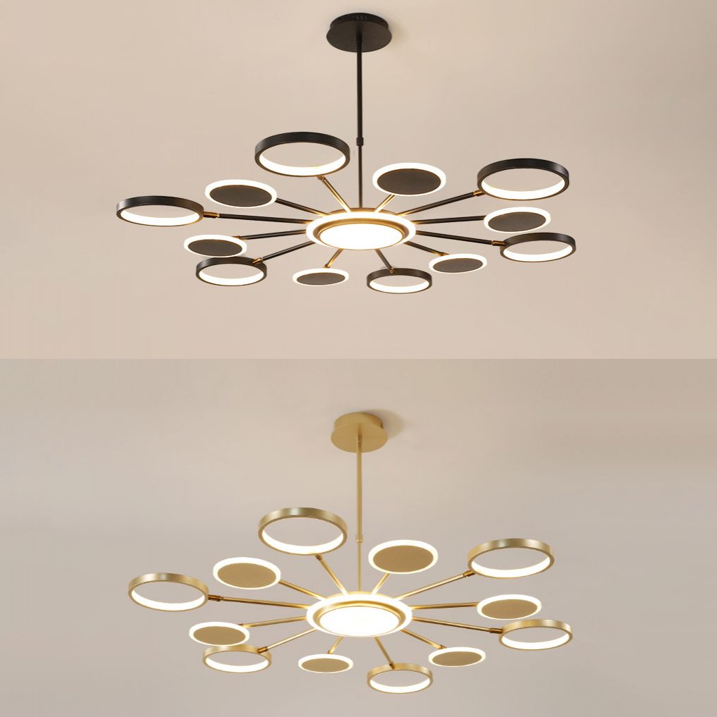 Postmoderne stijl LED kroonluchter licht multi -lichten metaal acryl hanger licht voor woonkamer