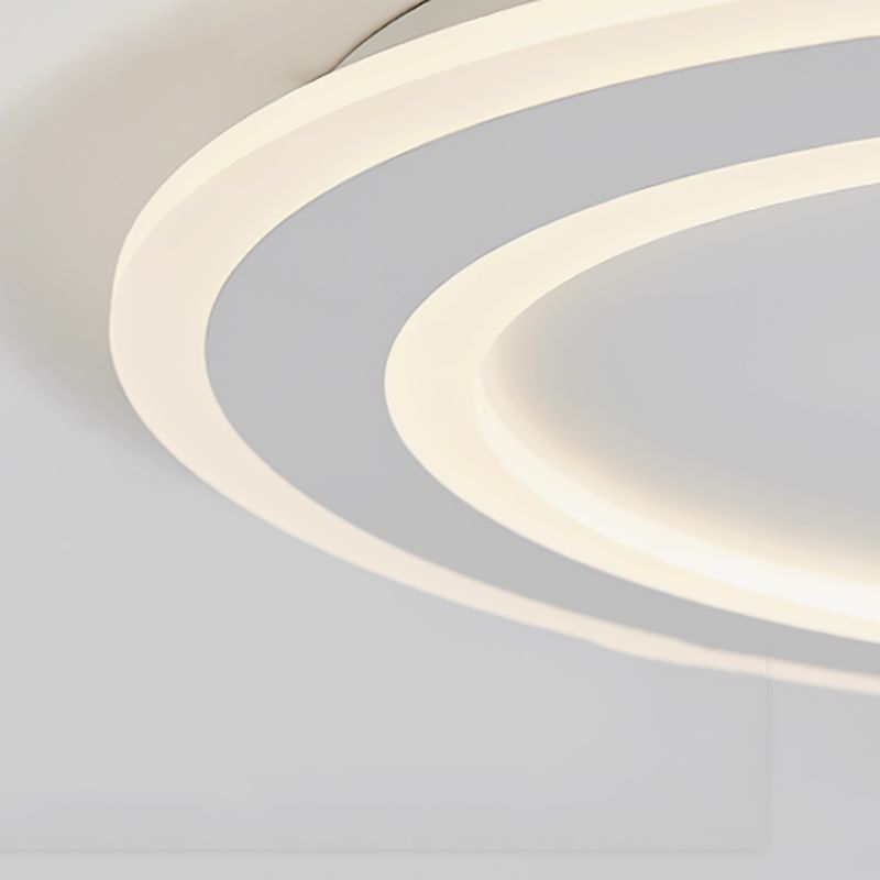 Plafonnier LED blanc avec spots, luminaire décoratif de plafond, idéal pour le salon
