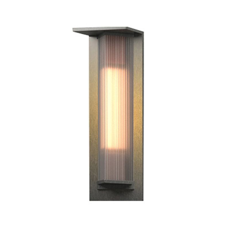 Contemporary Wall Sconce Black Outdoor Wall Light Fixture with Metal