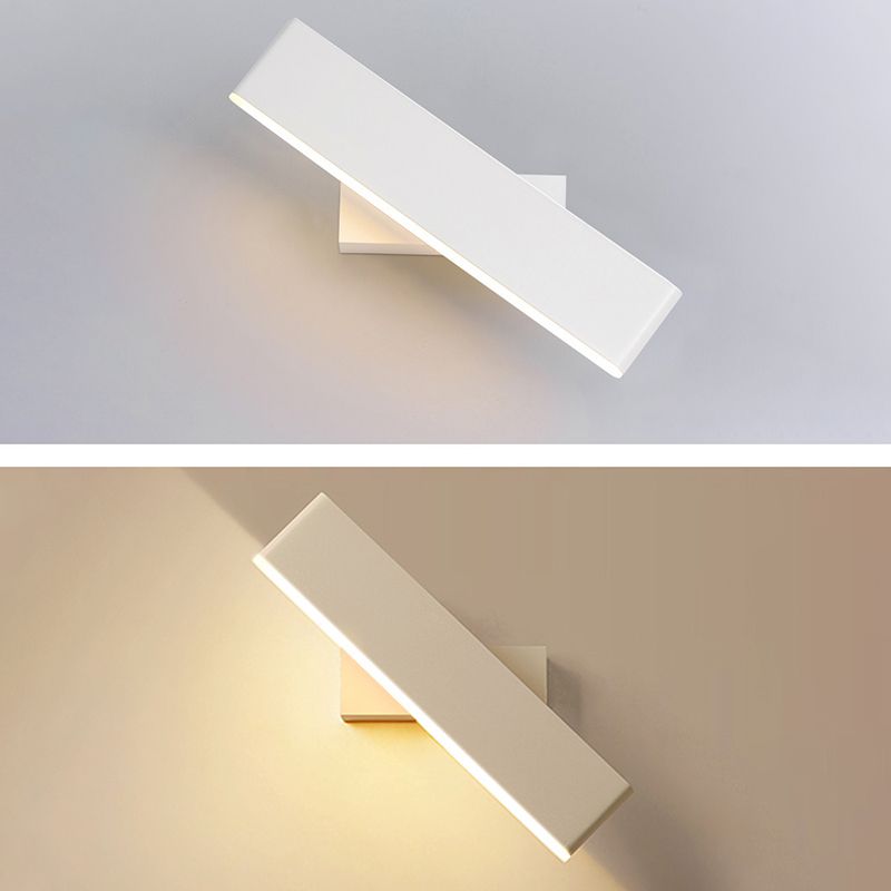 Acryl rechteckige LED -Wandlampe in moderner Einfachheit Aluminium Rotatable Wandleuchte für Schlafzimmer