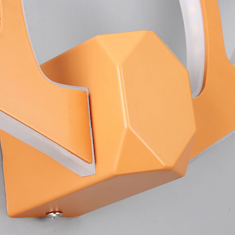 1 lumière géométrique lumineuse luminaires d'éclairage mural en métal de style moderne