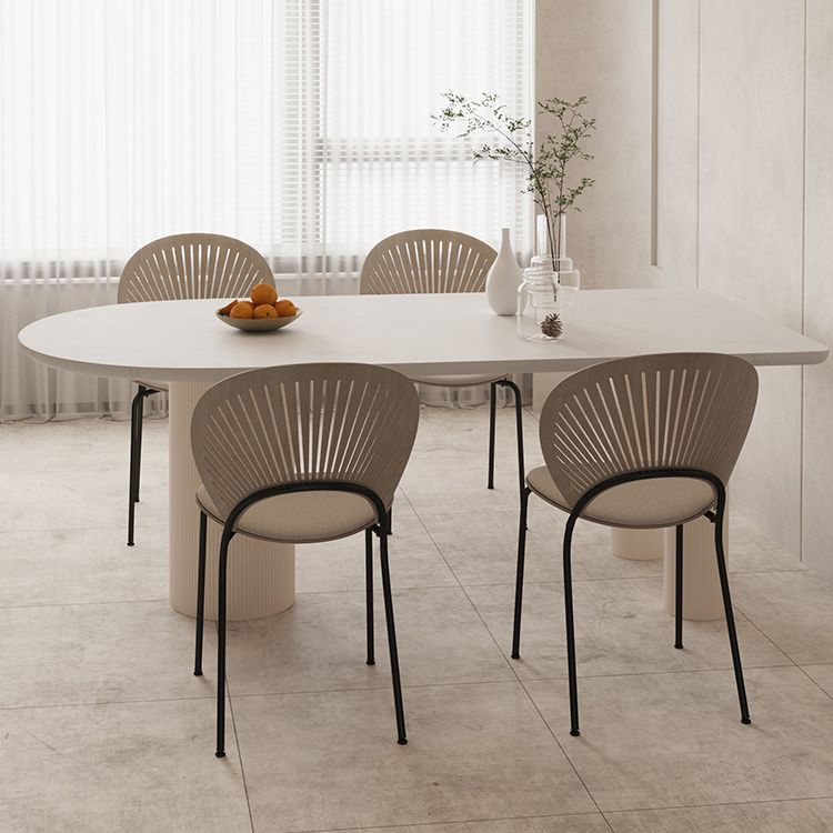 Free Form Table for Restaurant Luxury White Dining Table with 3 Legs
