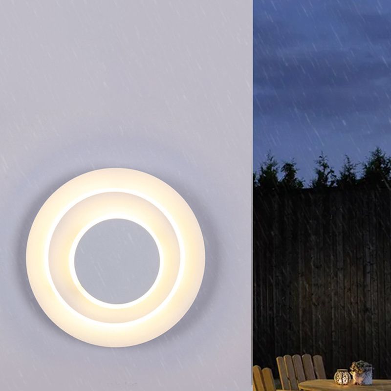 Contemporary Layered Wall Light Sconce Metal 3 Lights Flush Mount Wall Sconce