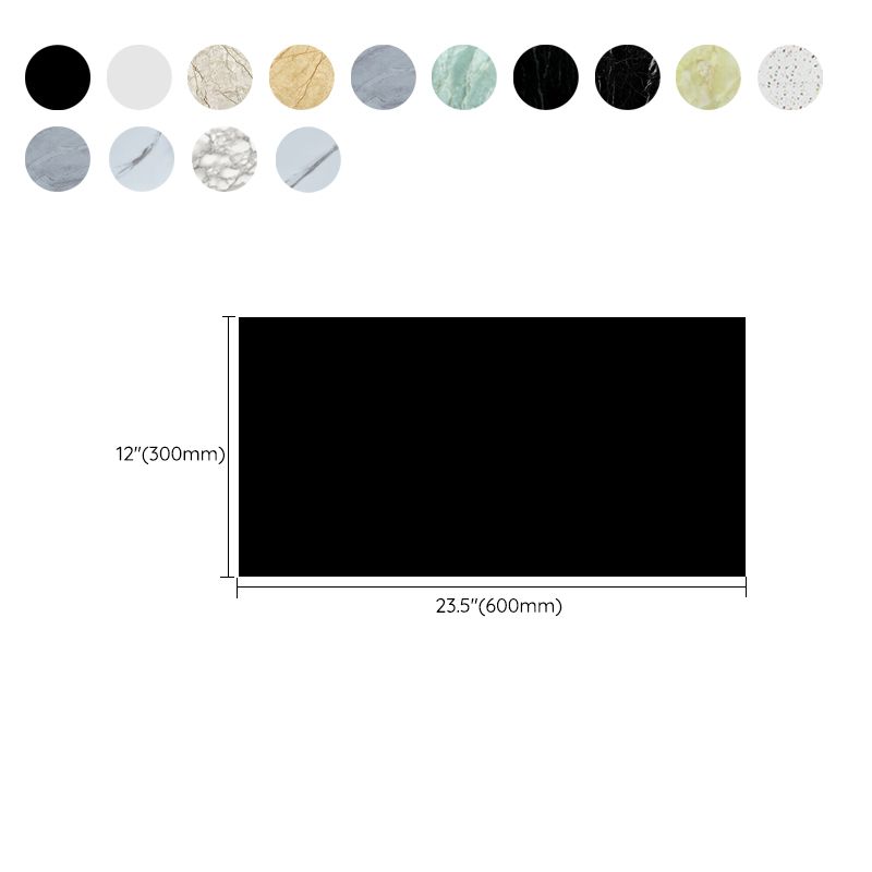 Single Tile Wallpaper PVC Rectangular Peel and Stick Backsplash