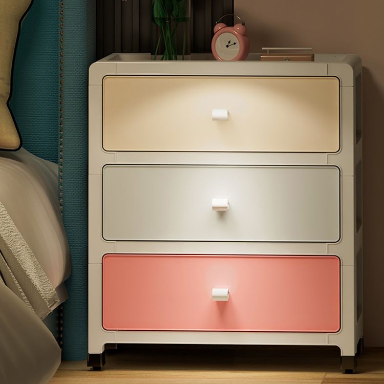 Contemporary Wardrobe Closet Thickened Plastic Kid's Wardrobe with Drawers