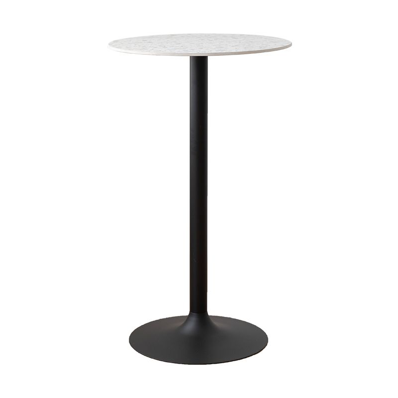 Round Pedestal Bar Height Table Contemporary Bar Table for Small Places