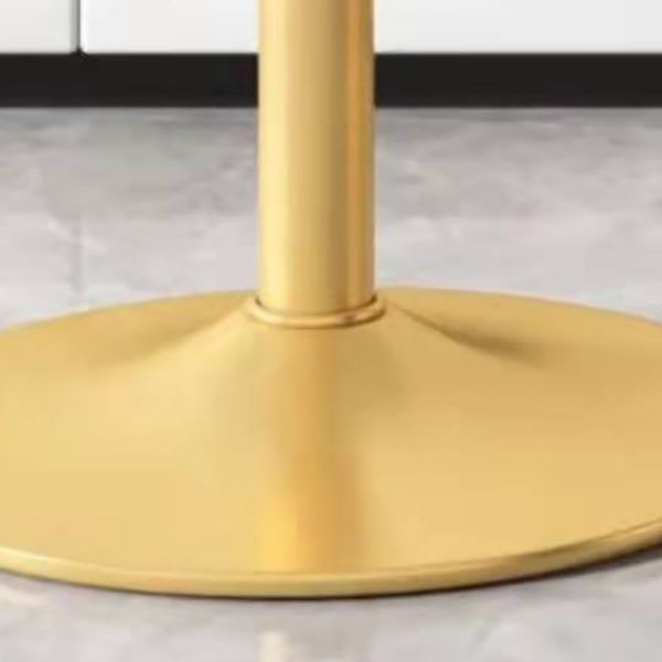 Nordic Glam Liftable Bar Stool Round Counter Bar Stool with Metal Legs