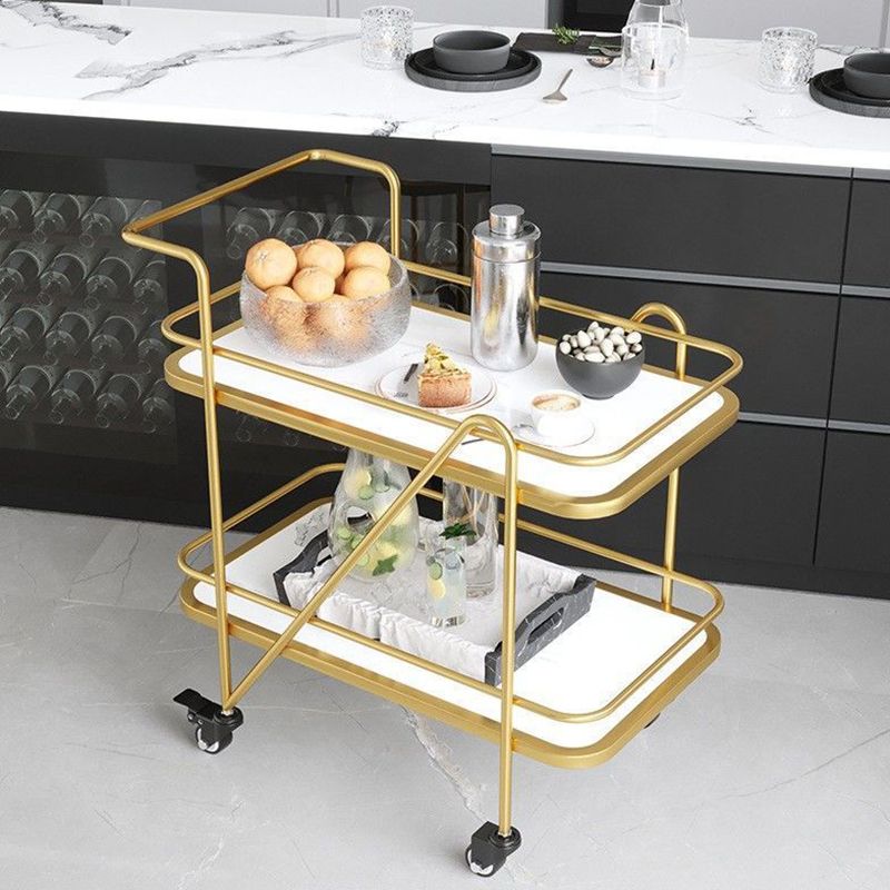 29.92" High Contemporary Prep Table Rolling Metal Prep Table for Kitchen