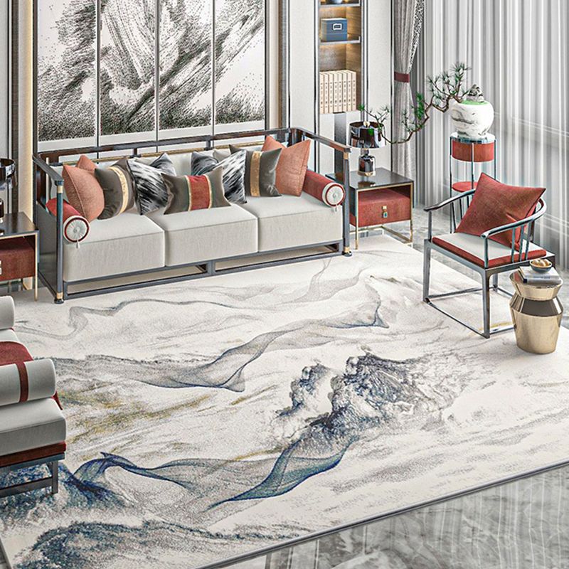 Modern Area Carpet Abstract Pattern Polyester Area Rug Stain Resistant Area Rug for Home Decor