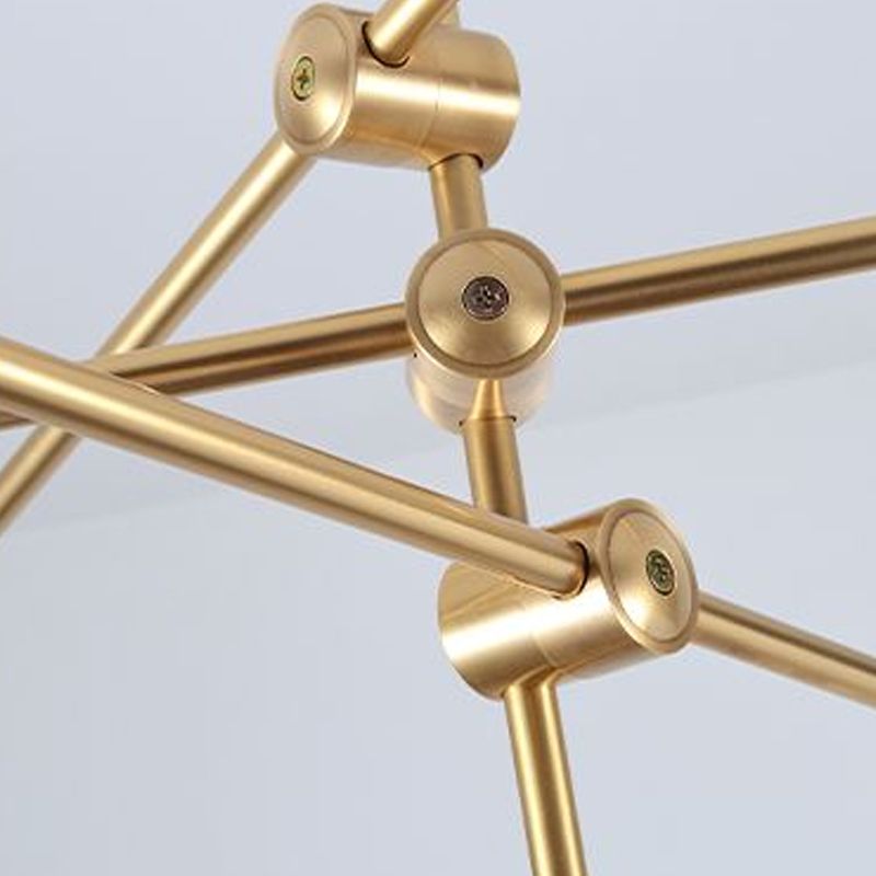 Moderne stijl metalen kroonluchter verlichtingsarmatuur multi -lights sputnik hangende plafondlampen