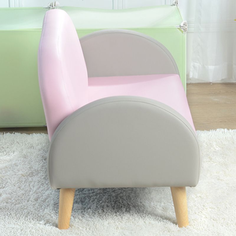 Modern Leather Tight Back Rolled Arm Sofa Couch for Children