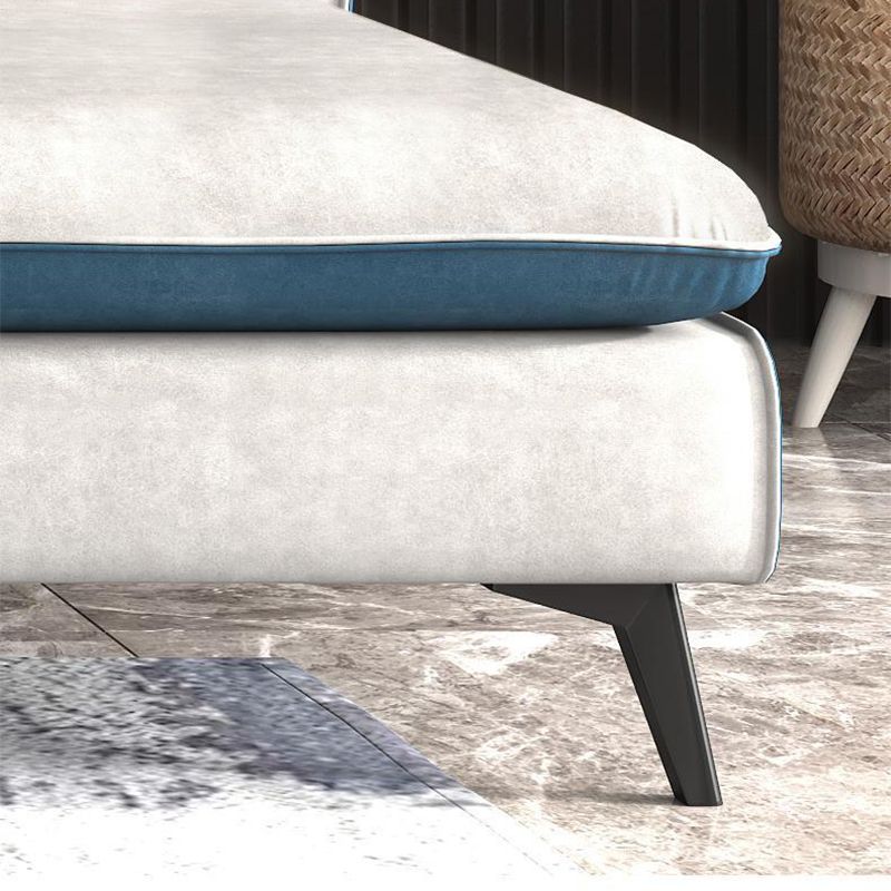 3/4-seater Faux Leather Sectional Recessed Arm Sectional Sofa