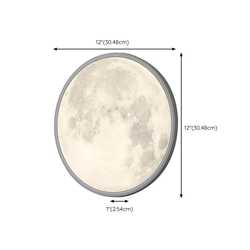 LED Modern Metal Wall Sconce Circular Shape Wall Light with Acrylic Shade for Bedroom