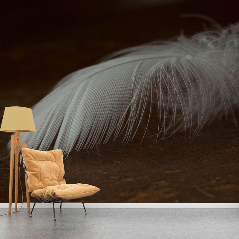 Feather Mural Wallpaper for Sitting Room Decoration, Customized Size Available