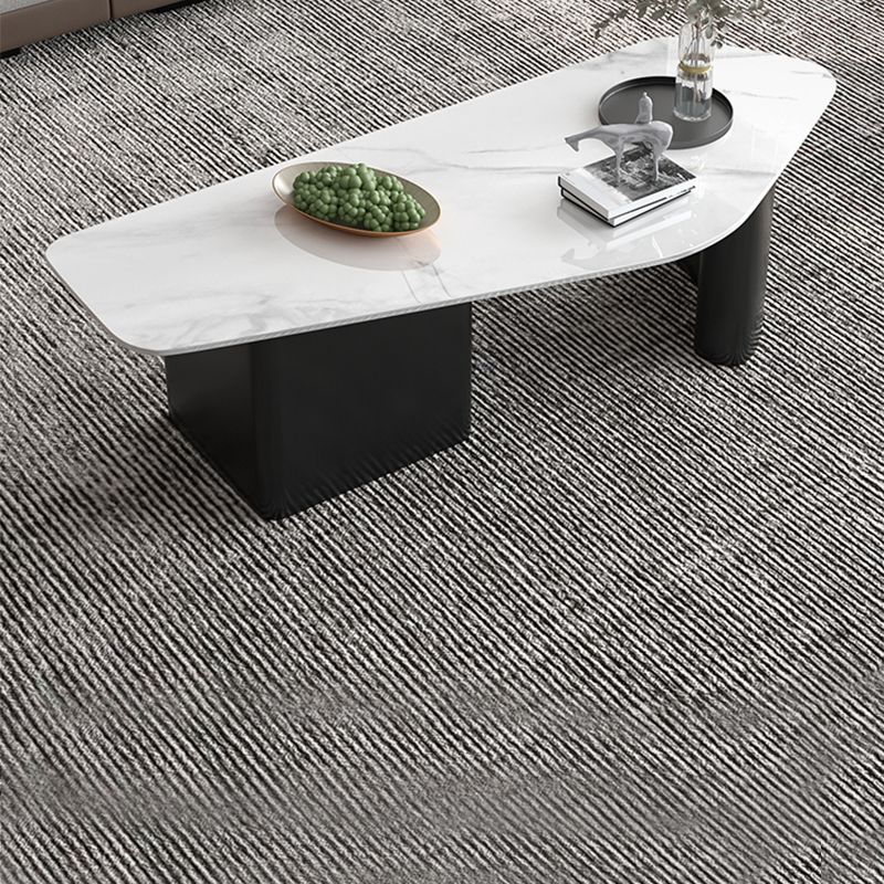 Glam Geometric Coffee Table Slate Top Cocktail Table for Living Room